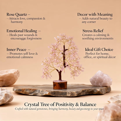 ANAYA AGATE 7 Chakra Healing Crystal Tree of Life Kit, Bracelet, Pendant, Necklace, Feng Shui Money Bonsai Tree, Positive Energy for Women, Mom, Sister and Housewarming Decoration