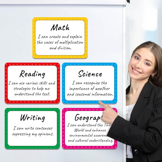 54 PCs Magnetic Dry Erase Reusable Name Tag Label Plate Neon Sticker in 9 Colors for Whiteboards Locker Fridge School Office Home (3.2" x 1.2" Each)