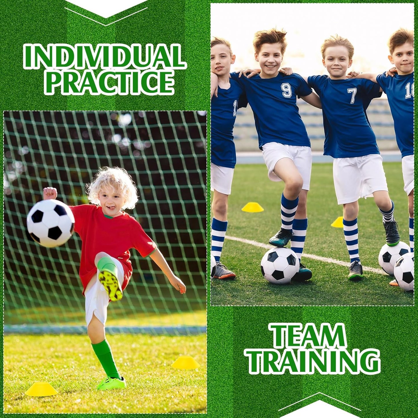 Hanaive 100 Pieces Mini Soccer Cones for Sport Drills 5 Inch Agility Disc Cones with Accessories for Kids Football Training