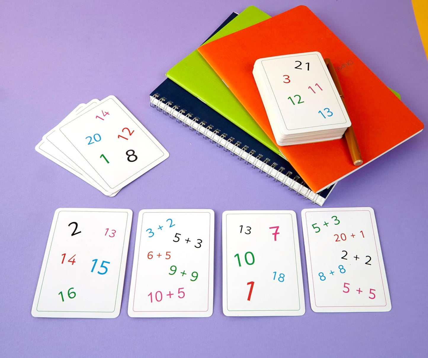 Blue Orange Super Genius Multiplication 2 - Tabletop Card Game, Fun Flash Card Concentration Matching Game for Kids, Ages 8+, 1-6 Players, Teacher Approved, Learn 6-9 Multiplication Tables Games