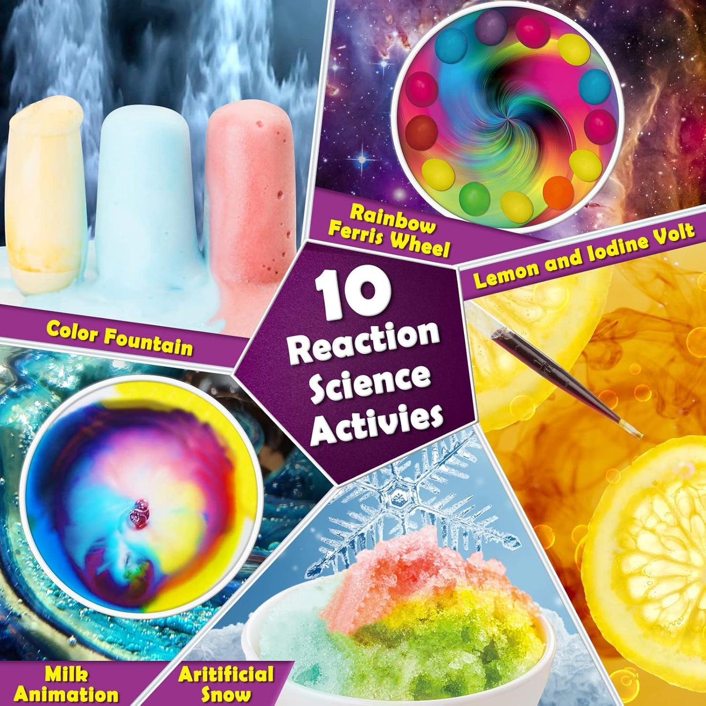 UNGLINGA 150 Experiments Science Kits for Kids, S.T.E.M Educational Project Toys for Boys Girls Birthday Gifts Ideas, Volcano, Chemistry Lab Tools Scientist Set