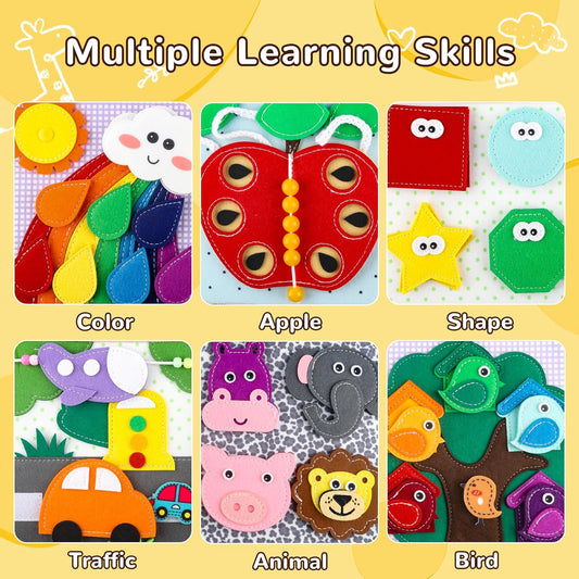 Busy Book for 1 Year Old:Quiet Books for Toddlers 1-3,Poke A Dot Books for Toddlers 1-3,Trending Gifts for 1 Year Old Boy Or Girl