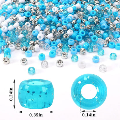 UPINS 1200Pcs Christmas Pony Beads Friendship Plastic Small Hair Beads Red Green White Pony Beads for Necklace Supplies (Christmas)