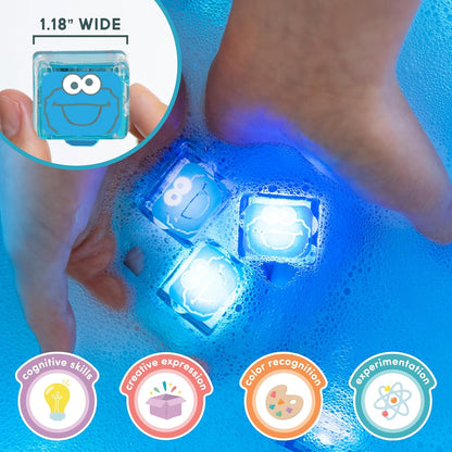 Glo Pals Play Pack Bundle with Sensory Play Jar, Water-Activated Light-Up Cubes, and Fun Fillers - Sensory Toys for Toddlers - Sensory Toy Kit with Light Up Cubes for Bathtub - Abby Cadabby