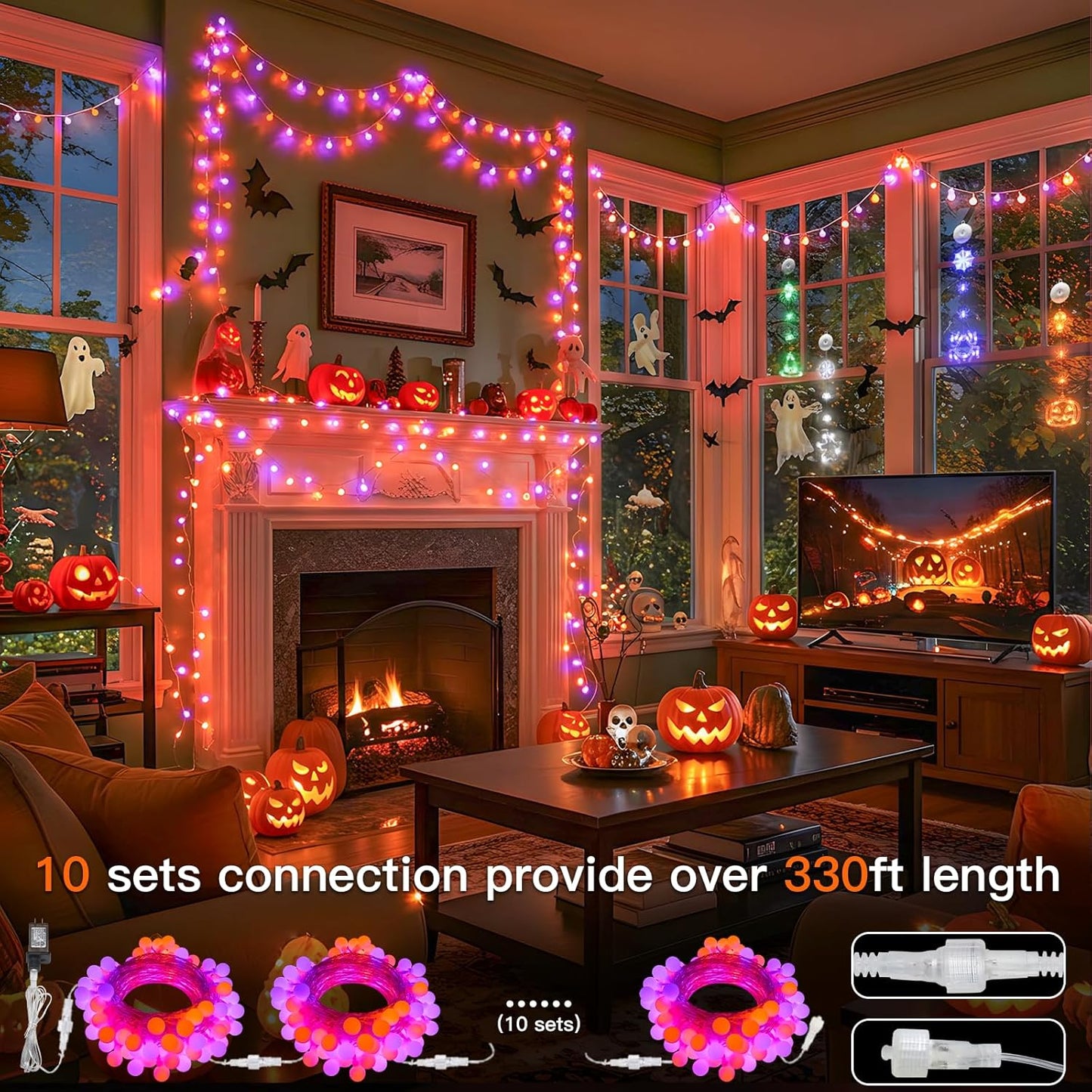 suddus String Lights for Bedroom, 66ft 200 Led Connectable Globe String Lights Indoor, Hanging Fairy Lights Plug in with Remote for Kids Room Dorm Classroom Outdoor Christmas Tree Decor, Warm White
