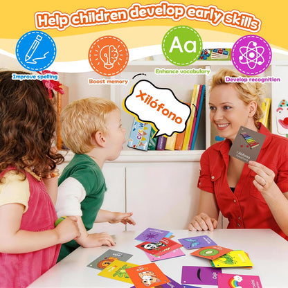 Toddler Learning Flash Cards, 60 PCS Double Sides Flashcards for Alphabets, Numbers, Colors, Shapes, Sight Words, Baby Cognitive Flashcards for Kids, Preschool Kindergarten Learning Activities