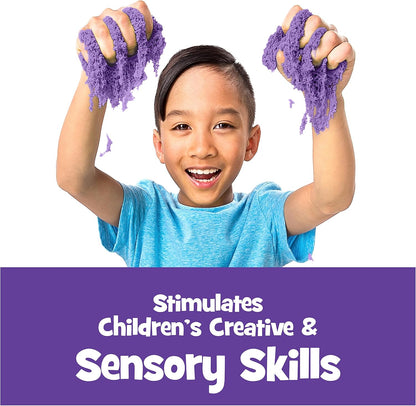 Kinetic Sand, The Original Moldable Sensory Play Sand Toys for Kids, Purple, 2 lb. Resealable Bag, Ages 3+