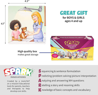 Sequencing Cards for Storytelling, Speech Therapy Game, Special Education Materials, Sentence Building, Problem Solving, Homeschooling Sequence Cards, Autism Game, Picture Sences, SEL