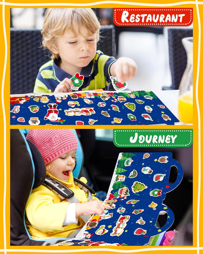 Benresive Reusable Sticker Books for Toddlers, Fun Travel Stickers for Kids, Toddler Sticker Book, Crafts Activities for Toddlers, 3 and Up Birthady Gifts - Vehicle