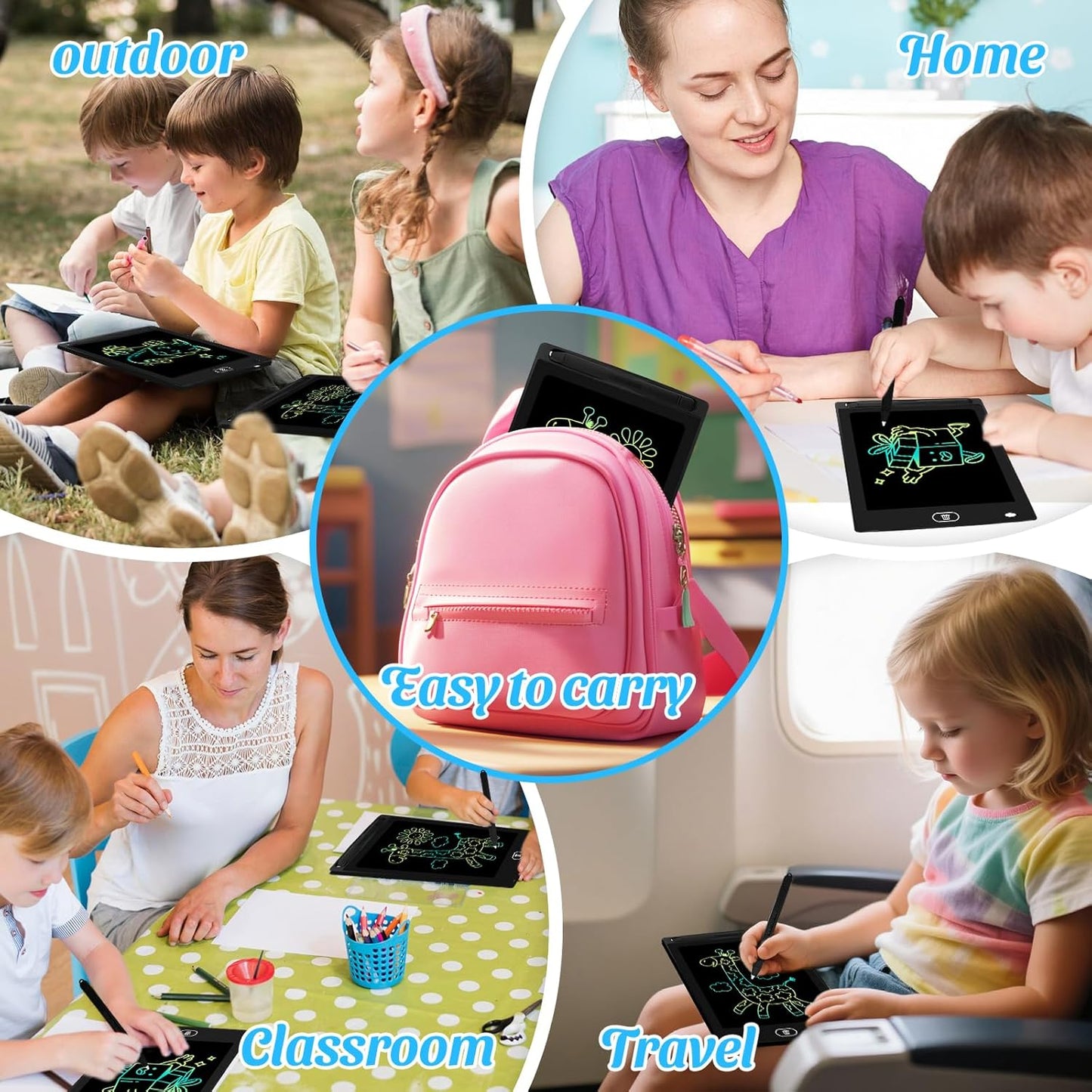 20 Pack LCD Writing Tablet for Kids - Erasable and Reusable Toddler Doodle Board in 8.5 inch, Ideal Drawing Pad for Learning Toy for Ages 3-8, Gift for Girls Boys (20 Pack)