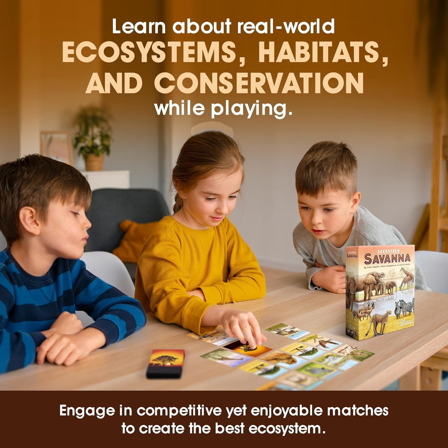 Ecosystem - A Family Card Game about Building Habitats | Learn about Animals, Ecology & Biodiversity for Kids, Adults, Families or the classroom! Fun Board Games for Environmental Science Class