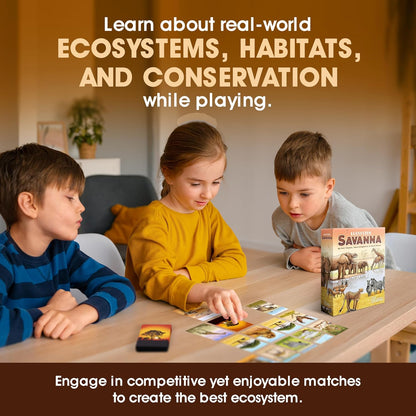 Ecosystem - A Family Card Game about Building Habitats | Learn about Animals, Ecology & Biodiversity for Kids, Adults, Families or the classroom! Fun Board Games for Environmental Science Class