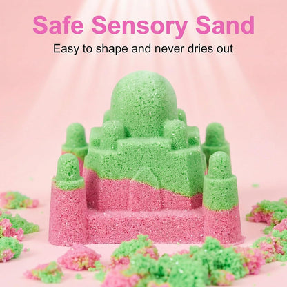 Carolart Mermaid Sensory Bin,Ocean Sensory Play Kit for Girls with Sensory Foam Beads and Storage bin, Ocean Sensory kit,Toddler Toys Ages 3 4 5 6 7 8