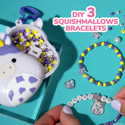 Original Squishmallows Archie The Axolotl Bracelet Kit, Friendship Bracelet Kit, Charm Bracelet Making Kit, Gifts for Girls, Squishmallows for Boys, Craft Kits