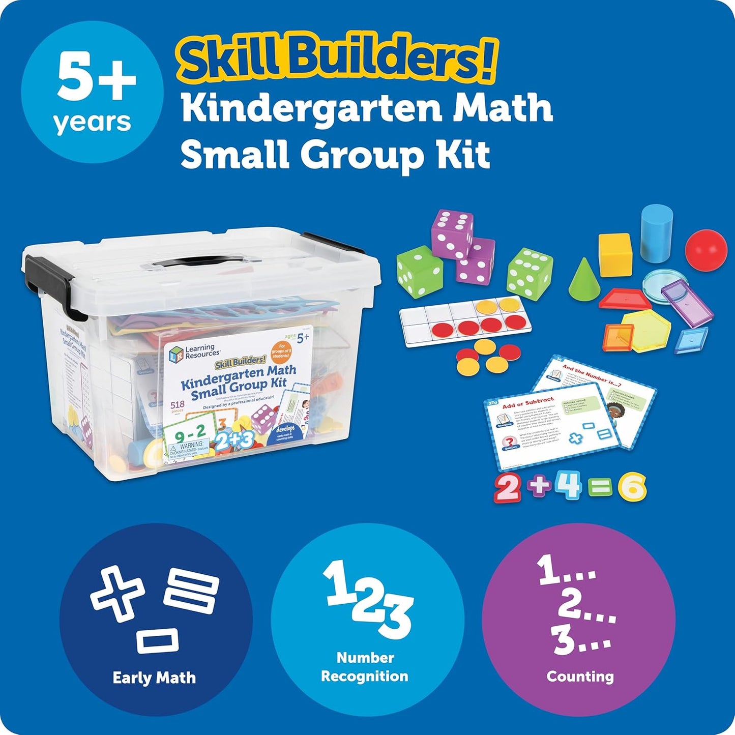 Learning Resources Skill Builders! First Grade Addition and Subtraction - Math Manipulatives, Number Recognition Skills, Classroom Must Haves, Teaching Materials, Back to School Essentials