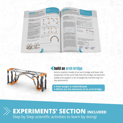 Engino- STEM Toys, Structures, Buildings & Bridges, Building Toys for Kids 9+, STEM Projects, Creative Engineering Kit, Gifts for Boys & Girls (9 Model Options)