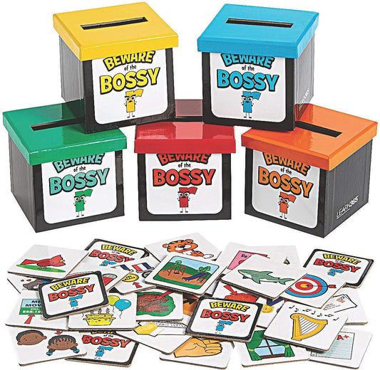 Fun Express Bossy R Sorting Boxes - 55 Pieces - Educational and Learning Activities for Kids