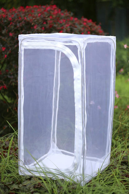 30" Heavy Duty Monarch Butterfly Habitat, Outdoor Collapsible Insect Mesh Cage Terrarium Pop-up with Zipper Protection