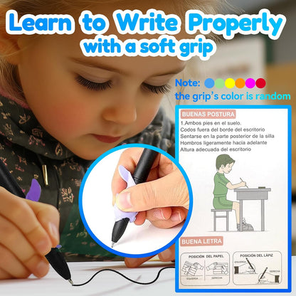 4 Magic Tracing Practice Books – Grooved Handwriting Arabic Copybooks for Kids, Reusable Writing Practice Workbooks Without Tears, Disappearing Ink for Toddlers Preschool Learn (Arabic)