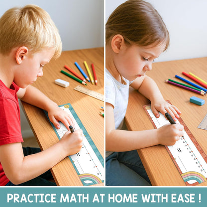 26 Pack Boho Number Line Dry Erase Boards Cards, 14"x4", Double-Sided, 0-10 on One Side & 0-20 on Other Side, Math Manipulatives for Student, Education Classroom Must Haves