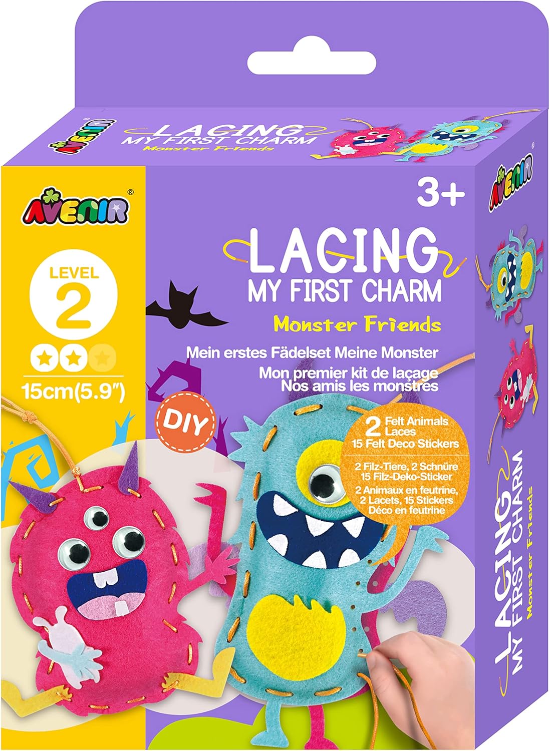 Avenir | My First Lacing | Charm Princess Friends | First Sewing for Ages 3+ | Develop Sewing and Stitching Skills