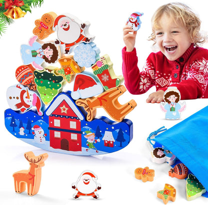IPOURUP Dinosaur Toys for Kids 3-8 Kid Wooden Stacking Blocks Montessori Toy for 3 4 5 6 7 8 Year Old Boys Girls Christmas Birthday Gifts Toddler Balance Game Ages 3-5 Toys for Boy Girl Age 5-7