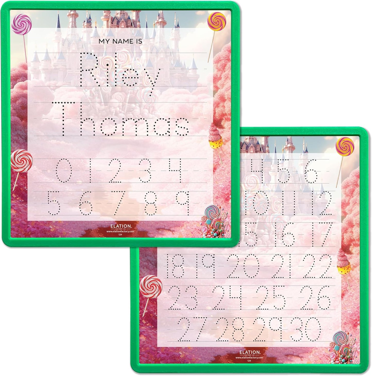 Kid's Name Tracing Board | Dry Erase Letter Tracing | Reusable Name Board | Alphabet Letters | Personalized | Candy Theme