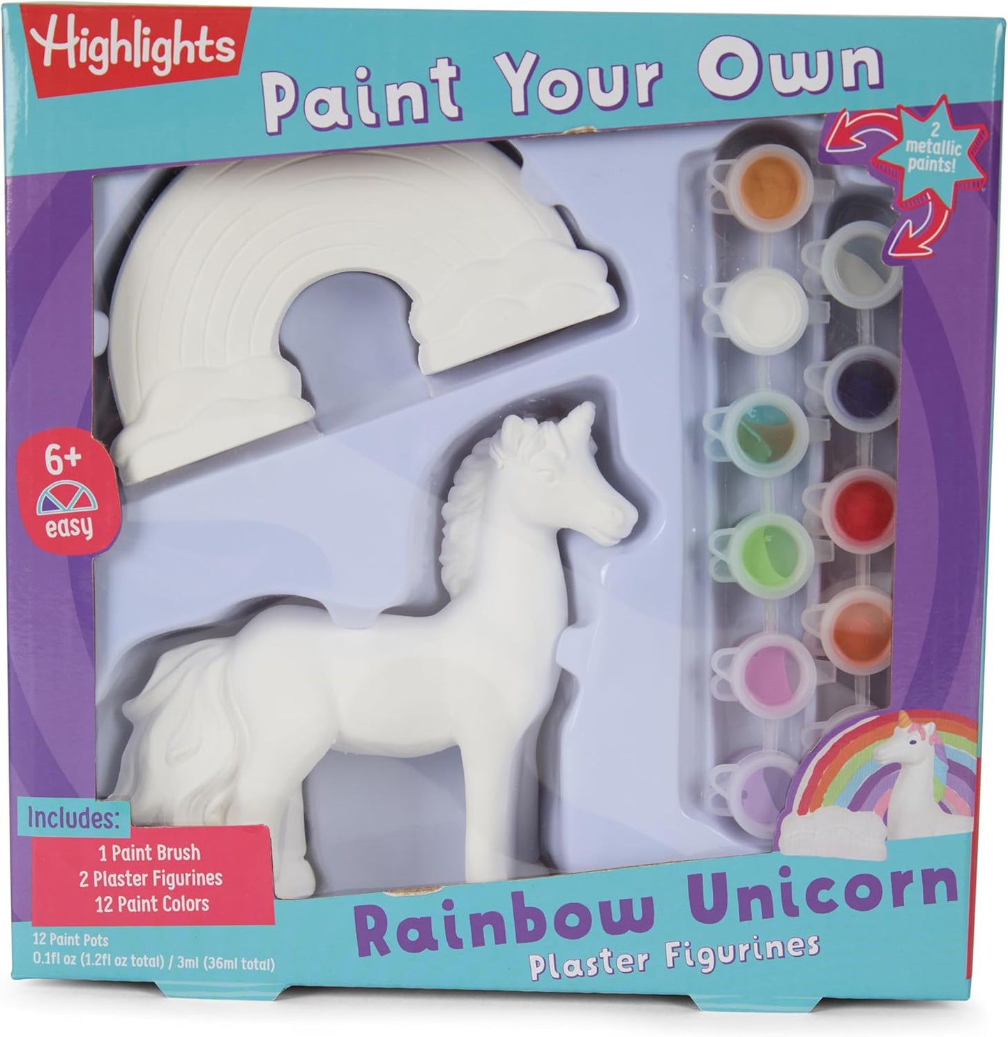 Highlights Paint Your Own Plaster Figurine & Activity Kits – DIY Art Sets with Figurines, Paints, Brush & Bonus Activities – Multiple Themes – Ages 6+
