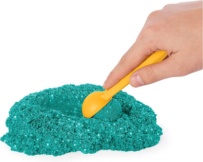 Kinetic Sand | Shimmer Sand Castle | Kinetic Sand 454g | Magic Sand | Pink Glitter Coloured Sand | 3 Accessories and Tray Included | Toys for Boys and Girls 3 Years