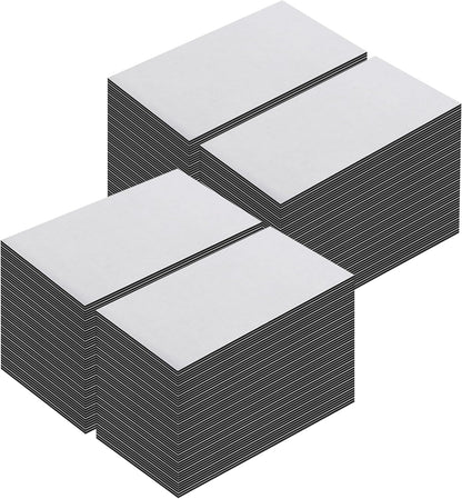 LLPT Self Adhesive Business Card Magnets 100 Packs Easy Peel Stick Promotion Small Magnetic Sheet for Business Marketing Card Teaching Schedule Photo Wall(BCM100)