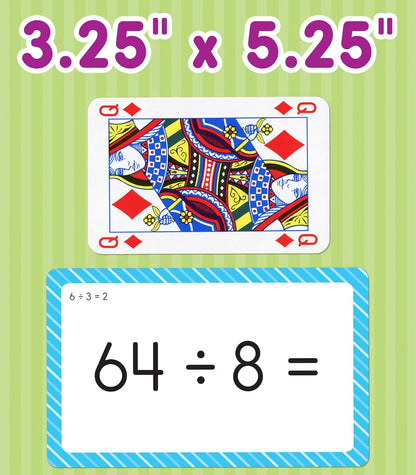 Carson Dellosa 54 Division Flash Cards, Flashcards Covering All Facts for Dividing Through 12, Math Games for Kids 8-12, 3rd Grade Mathematics and Up