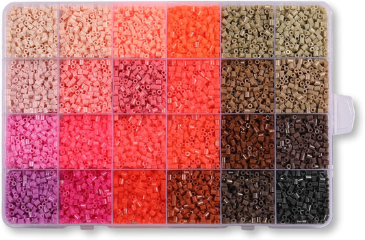 10000Pcs Loose Mini Fuse Beads 2.6mm Bulk Refill Kit Stress Relief Pixel Art 3D Craft Melting Beads for DIY Decor Crafts Creative Handmade Projects (Orange Yellow) - Colors B