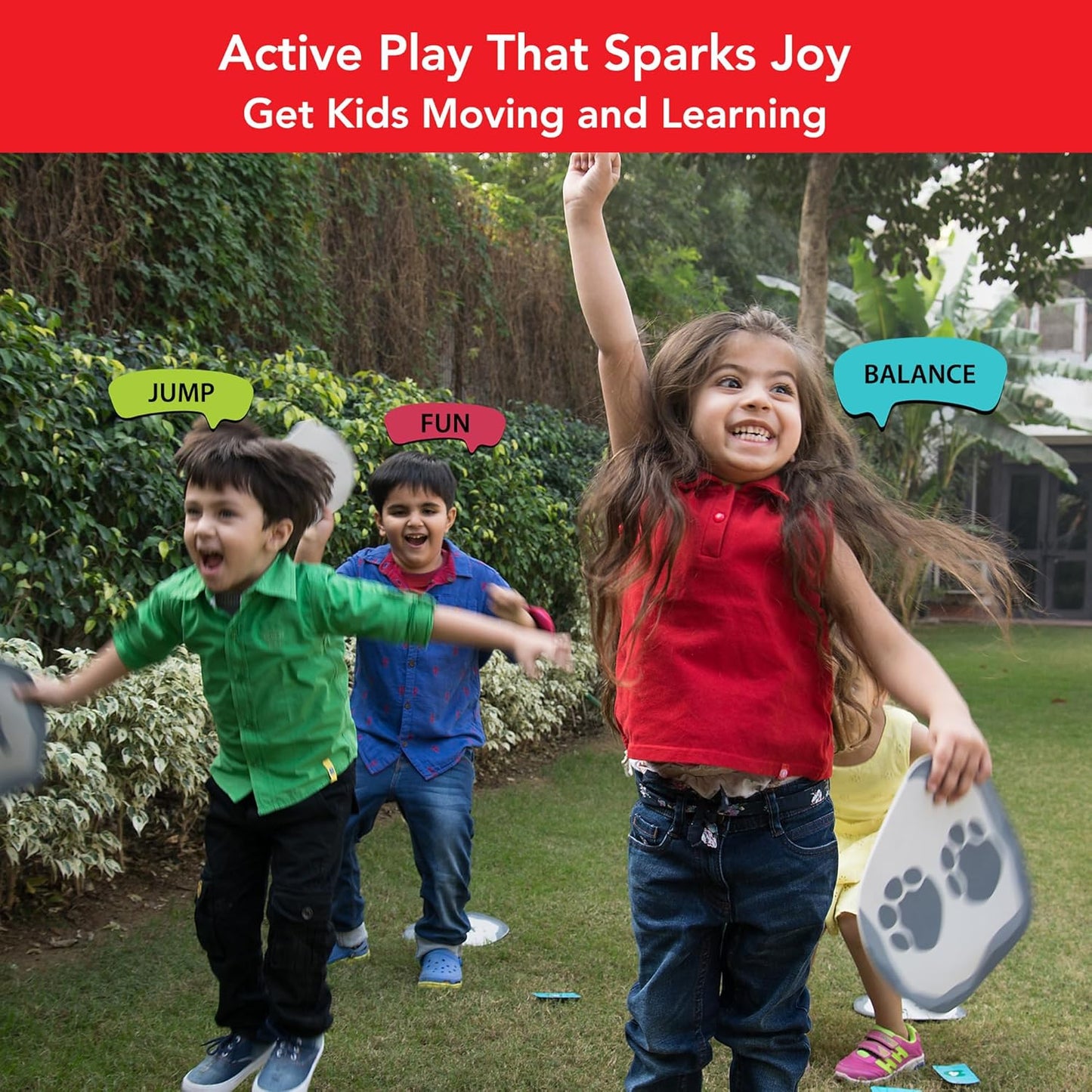 Chalk and Chuckles Stepping Stones Game – High-Energy Jumping & Learning Activity for Kids Ages 3+