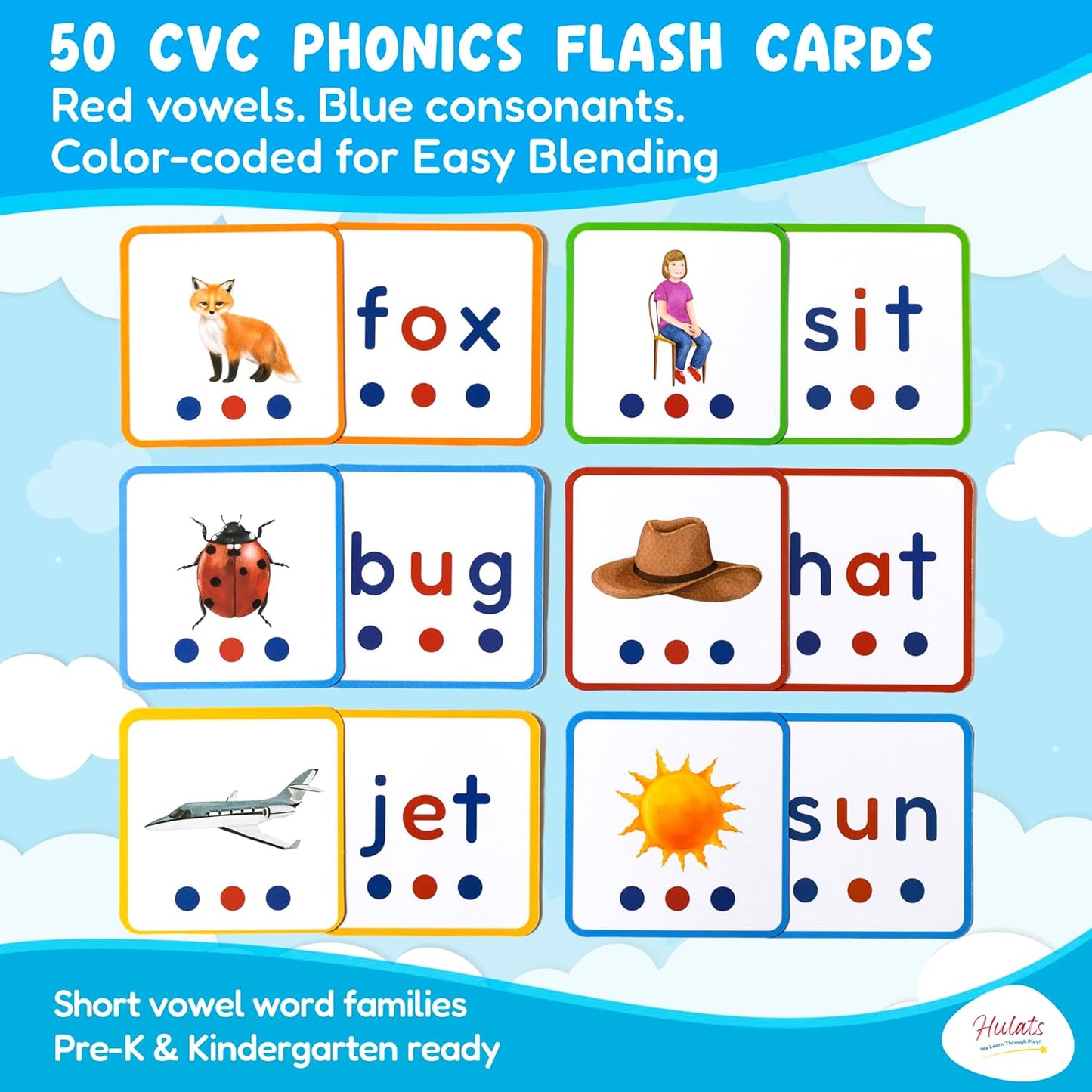 CVC Word Magic: Montessori Reading Game for Kindergarten Phonics Mastery, Learn to Read & Write 50 Sight Words for Toddlers 2-4 Years, Montessori Toy for 2+ Year Old, Letter Tracing Tiles, Flash Cards
