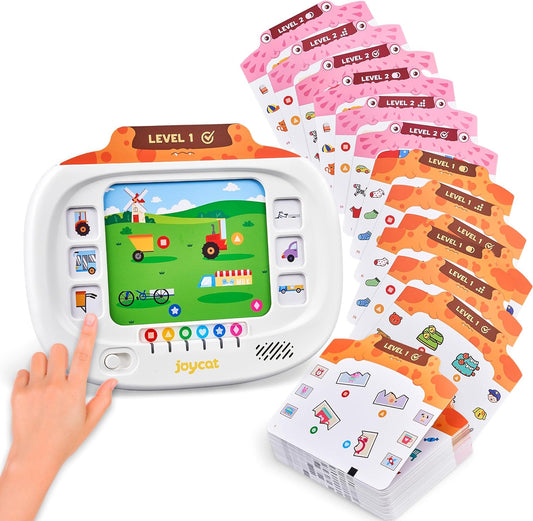 JoyCat Interactive Logic Learning Toy for Kids Ages 3-8, Educational Flash Card Game with 160 Learning Activities, Matching, Sequencing & Problem Solving, Montessori STEM Gift for Boys Girls
