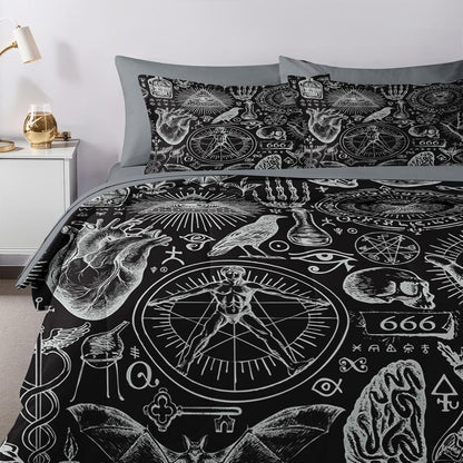 Nesker Comforter Set Twin Size, Science Lab School 5 Pcs Bedding for Kids and Adults, Medical University Chemistry Bed Sheet Sets with Fitted Sheet Pillowcase & Sham