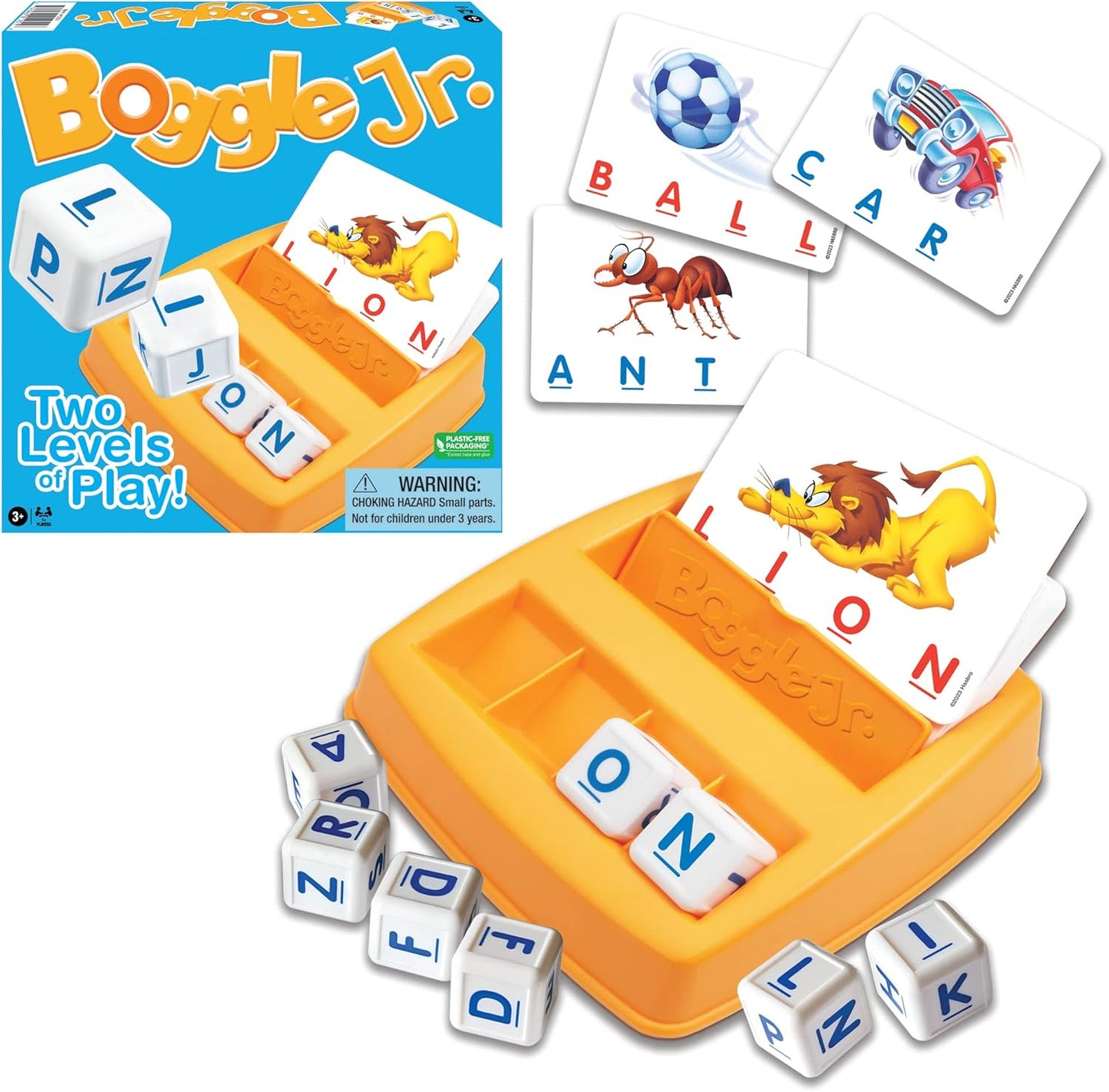 Winning Moves Boggle Jr - Original Grow-with-Me Alphabet Learning Game - Word and Picture Recognition Skills - Ages 3+ - Educational Development - Kids