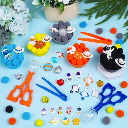 307 Pcs St. Patrick's Day Sensory Bin Filler Shamrock Fine Motor Sensory Bin Items Includes Pom Poms Irish Shamrock St. Patrick's Hat Resin Animals for Counting Sorting Training