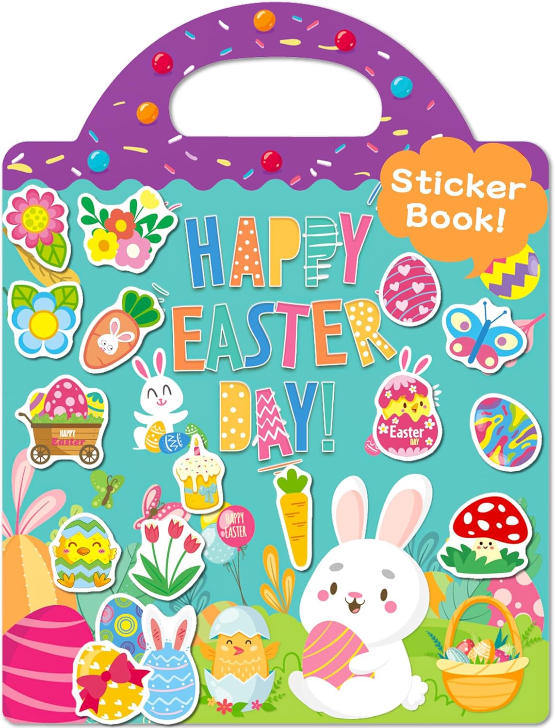 Benresive Reusable Sticker Book for Toddlers, Stickers for Kids, Travel Toys for Arts & Crafts Activities, Birthday Gift for Boys & Girls, Animals Dinosaurs Insects Themes