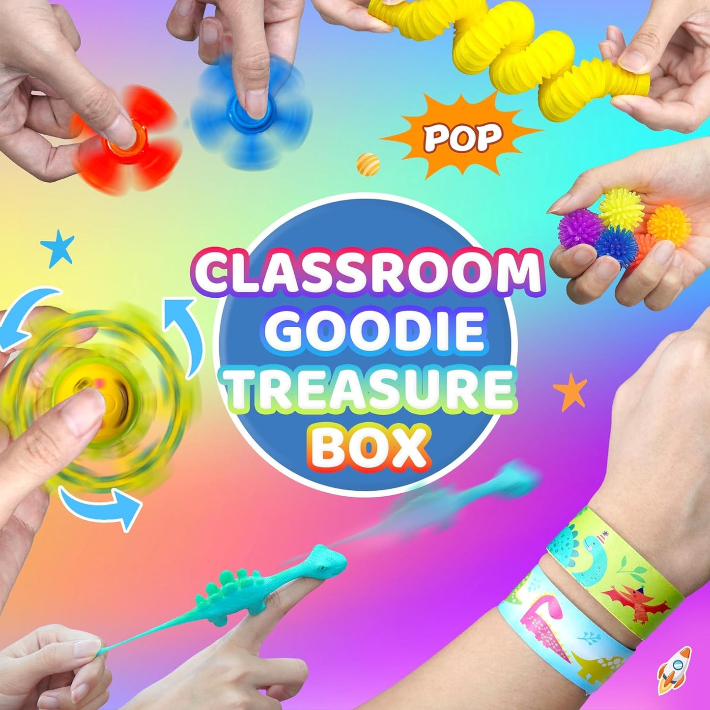 15Pack Fidget Toys Bulk for Adult Kids Age 5-7, 8-12, Sensory Autism Travel Must Have ADHD Autistic Figette Classroom Treasure Prize Box School Must Have Stress Anxiety Easter Basket Stuffers Gifts