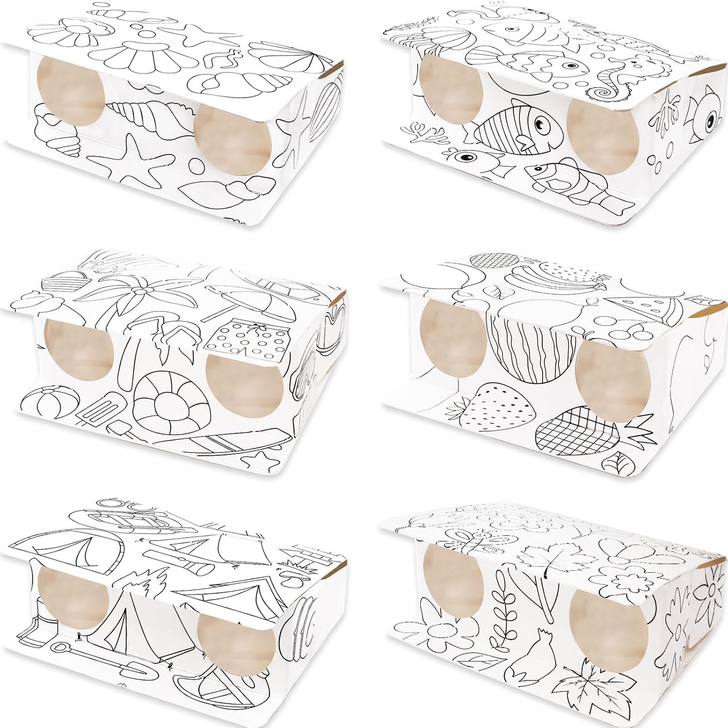 WorldBazaar Coloring Binoculars Crafts for Kids 12 Pack End of Year Gifts Make Your Own Paper Binocular DIY Art Craft Toys Boys Girls Birthday Summer Camping Party Supplies Class Activity