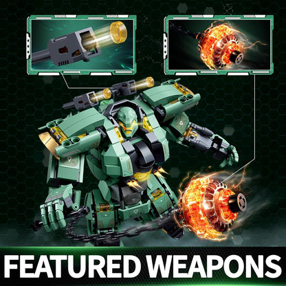 Ice Warrior Mech Building Blocks Sets Transforming Mech Robot Building Kits Mech Action Figures Model Toys Gift for Adults Kids Teens 561 PCS