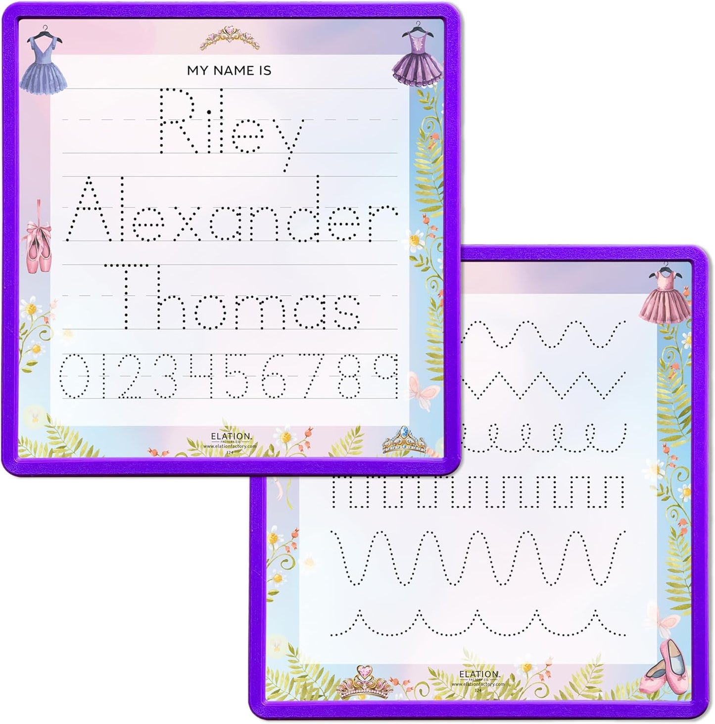 Kid's Name Tracing Board | Dry Erase Letter Tracing | Reusable Writing Practice Board | Personalized | Ballet Theme