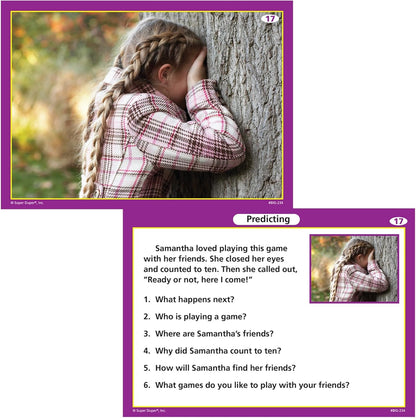 Super Duper Publications | Webber Inferencing Big Photo Flash Cards | Predicting, Reasoning and Critical Thinking Skills Fun Deck | Educational Learning Materials for Children
