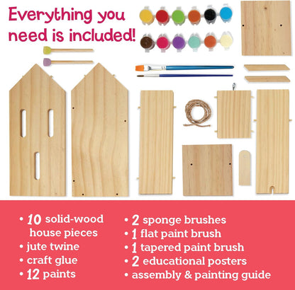 MindWare Make Your Own Butterfly House Kit - Butterfly Craft Kit for Kids Age 5 and Up