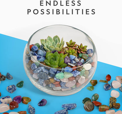 National Geographic Premium Polished Stones - 5 Pounds of 1/2-Inch Tumbled Stones and Crystals Bulk, Arts and Crafts, Rock and Mineral Kit, Rocks for Kids, STEM Toys