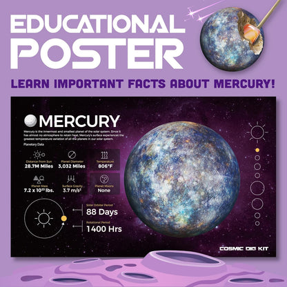Cosmic Dig Kit by Big Discoveries - Explore The Planets of The Solar System with Gem & Fossil Excavation Kits for Kids | STEM Toy Science Dig Kits with Gemstones for Boys and Girls