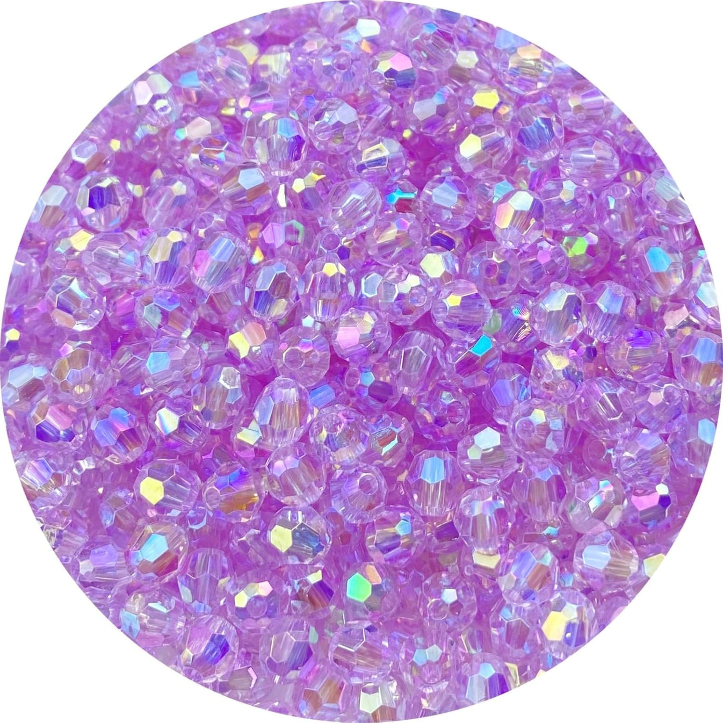 200 PCS 10mm Acrylic Faceted Spacer Beads AB Color Glossy Round Loose Beads for Jewelry Making Bracelet Necklace Earring Ornament Wind Chimes Key Chains(Deep Purple AB)