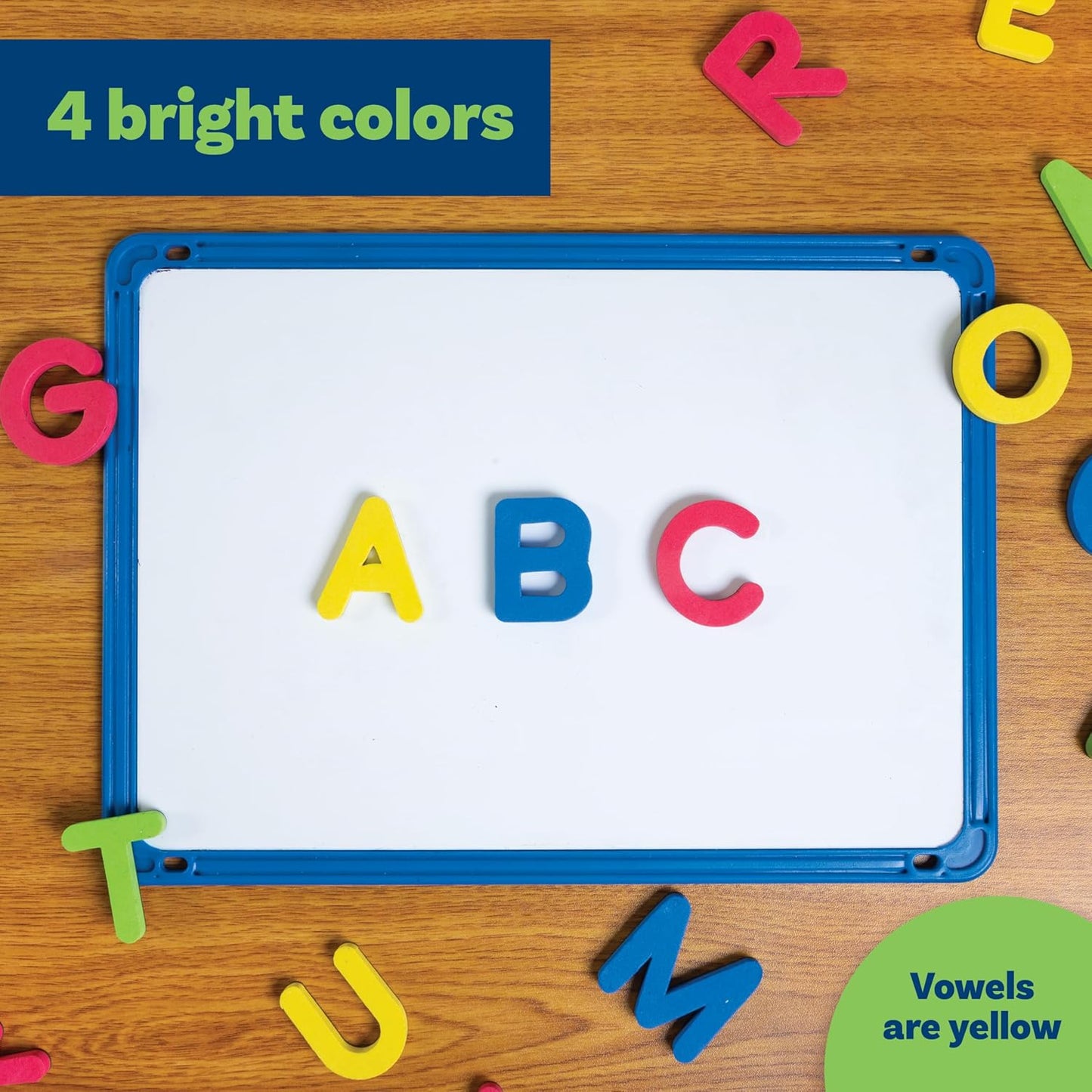 READY 2 LEARN Magnetic Alphabet Letters | Uppercase | 52 Large Foam Magnets for Kids | Educational Learning Tool for Classrooms, Refrigerators, White Boards & Homeschool