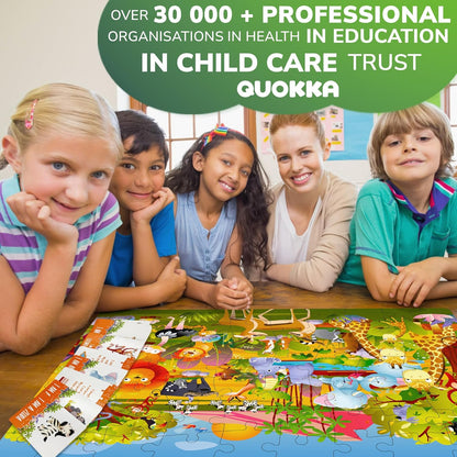 United States Puzzles for Kids Ages 4-6 - 70 Pcs USA Map Kids Puzzle with 50 Cards 400+ USA Facts - State & Capitals Floor Jigsaw Puzzles for Children 6-8 - Educational Toys Gift for Boys Girls